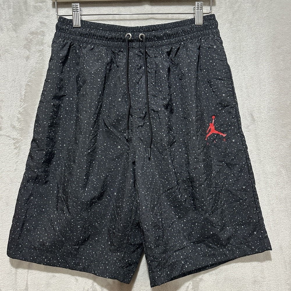 Nike Air Jordan Jumpman Cement Poolside Men's M Black Shorts Lightweight Elastic